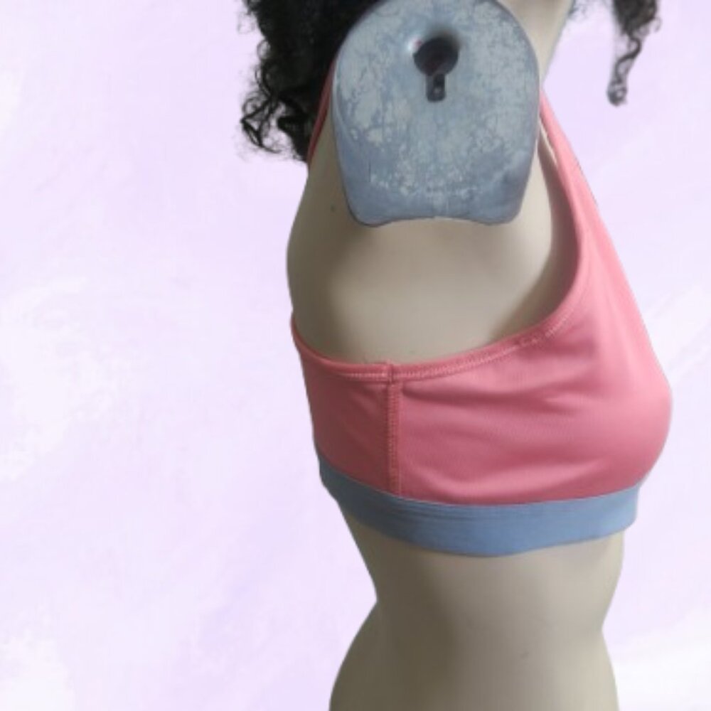 NIKE style 589420-601 pro sports bra dri-fit dry fit in pink and gray size large - Picture 4 of 6